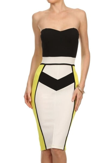 Color Block Me Body-Con Midi Dress